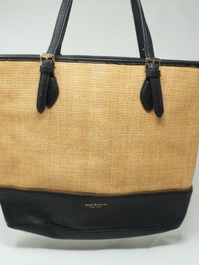 Isaac Mizrahi Black and Ratan Women's Tote